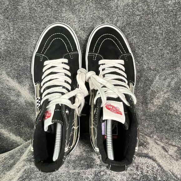 Vans x Primitive Skate Sk8-Hi Black Skate Shoes Men’s 7.5 - Picture 5 of 8